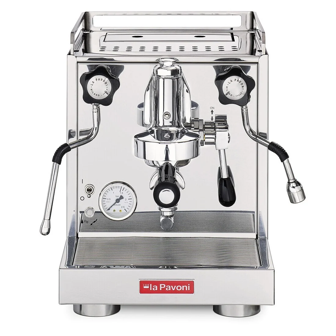 La Pavoni Cellini Classic Espresso Machine - Stainless Steel — Wand - Image 2