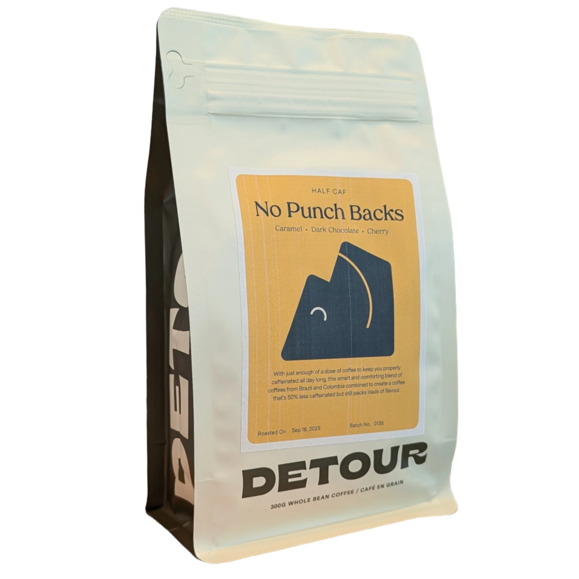 Detour - No Punch Backs Half-Caf Coffee Beans — Tea