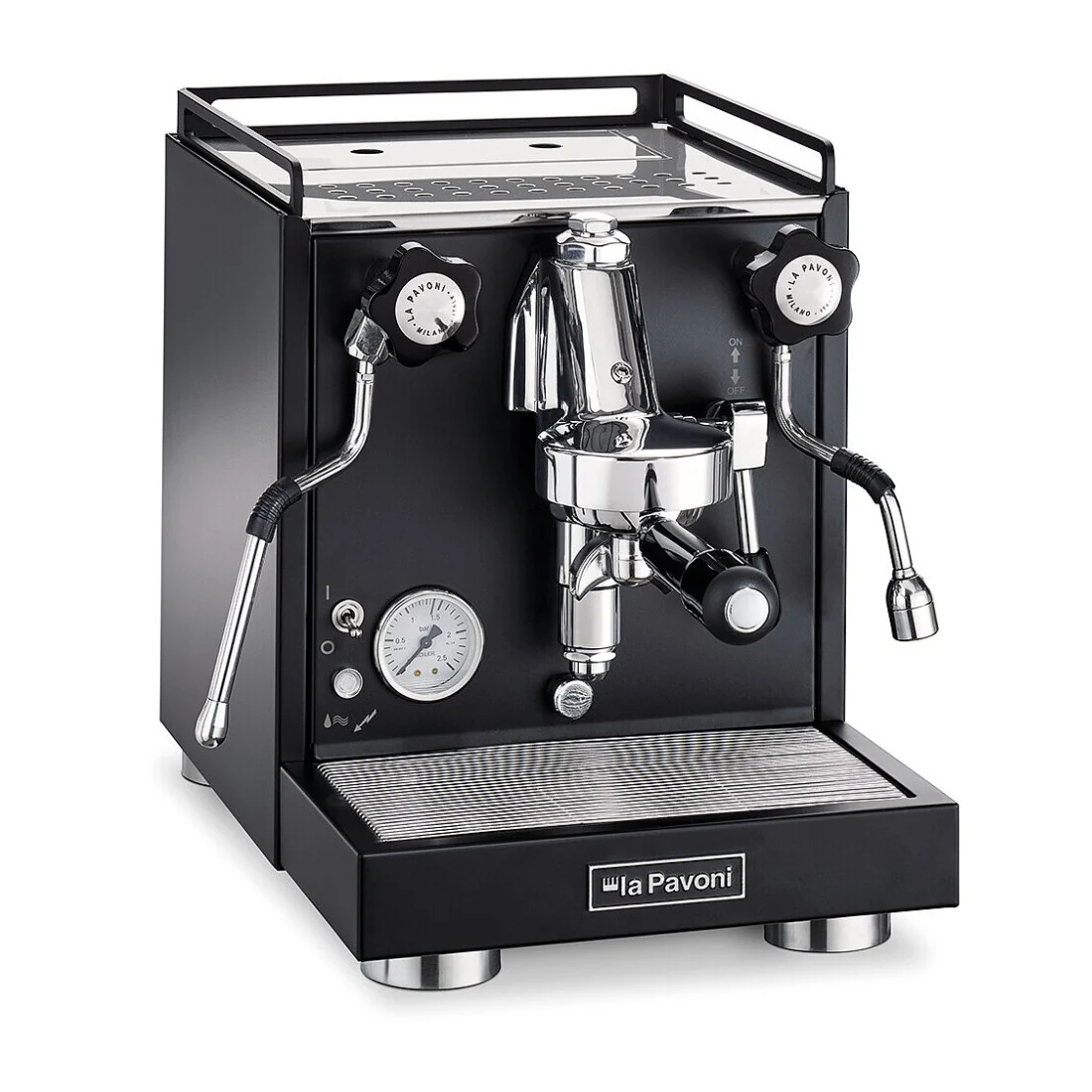 La Pavoni Cellini Classic Espresso Machine - Stainless Steel — Wand - Image 4