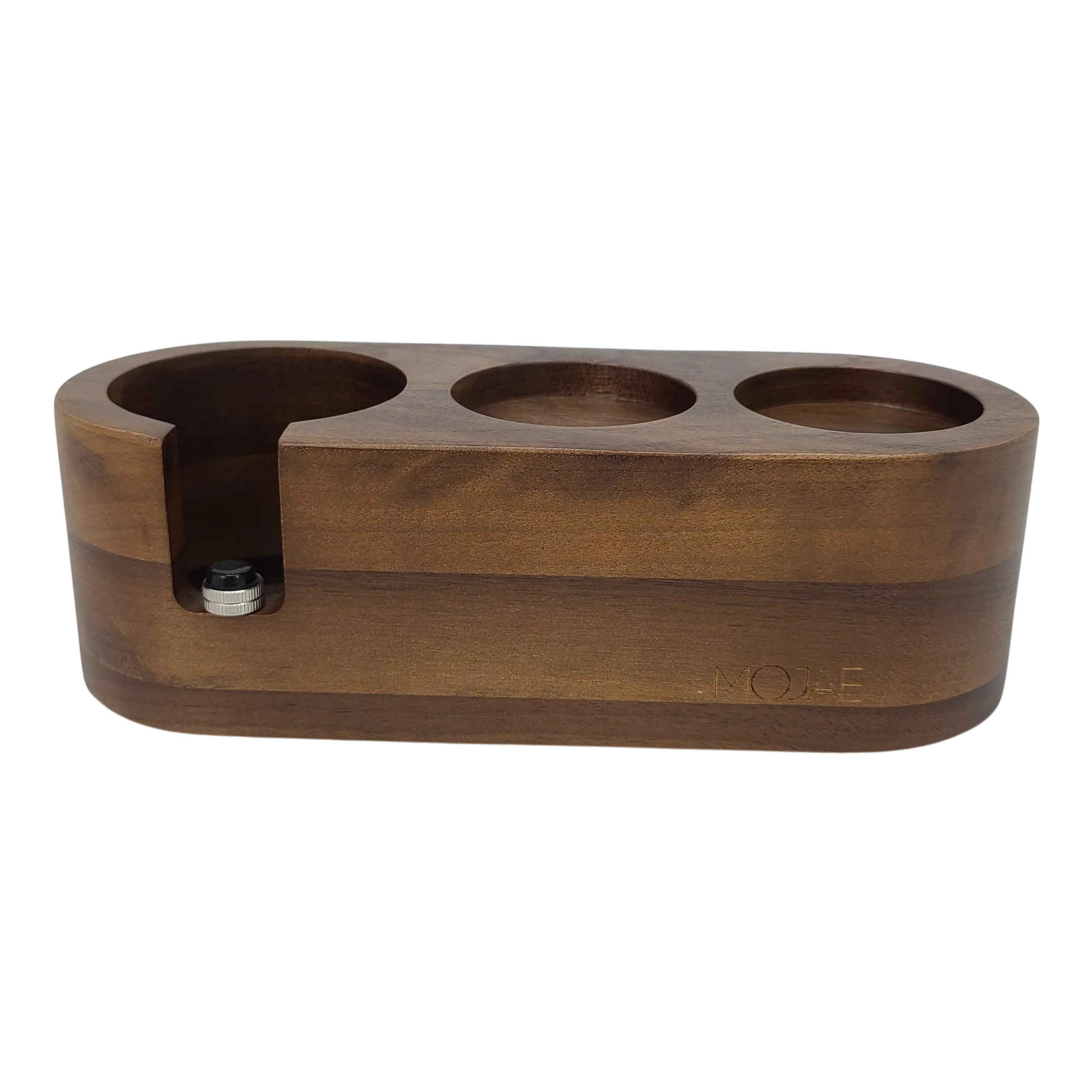 Mojae Walnut Tamping Station - 3 Slots - 53mm — Bar