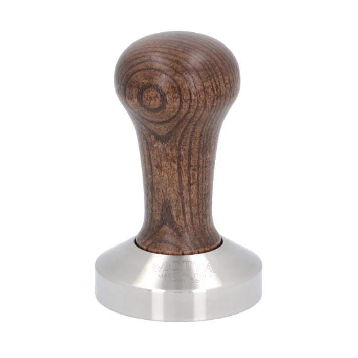 Motta Wooden Coffee Tamper - 57mm / Flat / Carbon Look — Catalog Product