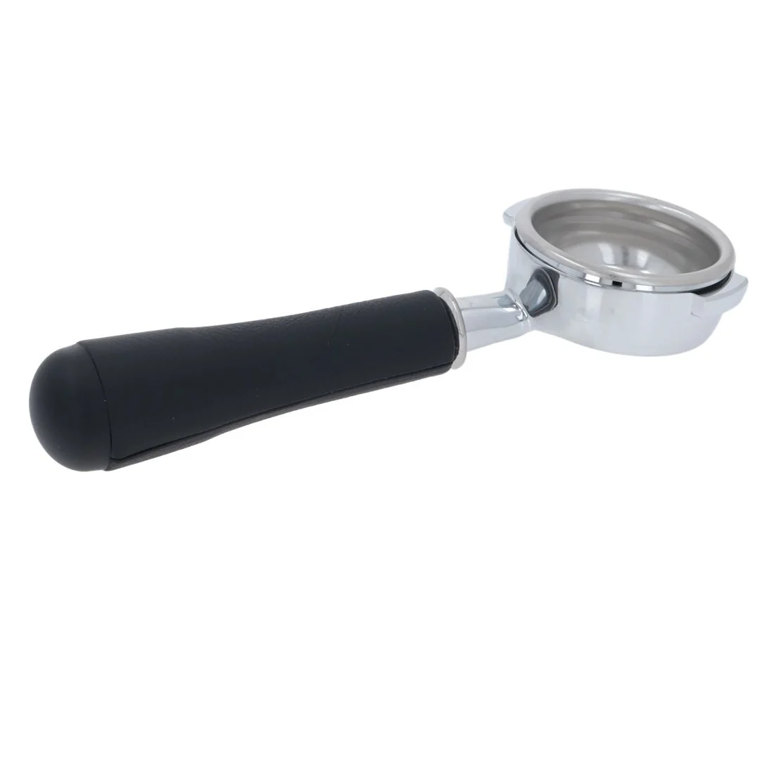 Nuova Simonelli Bottomless Portafilter OEM With Leather Handle — Basket