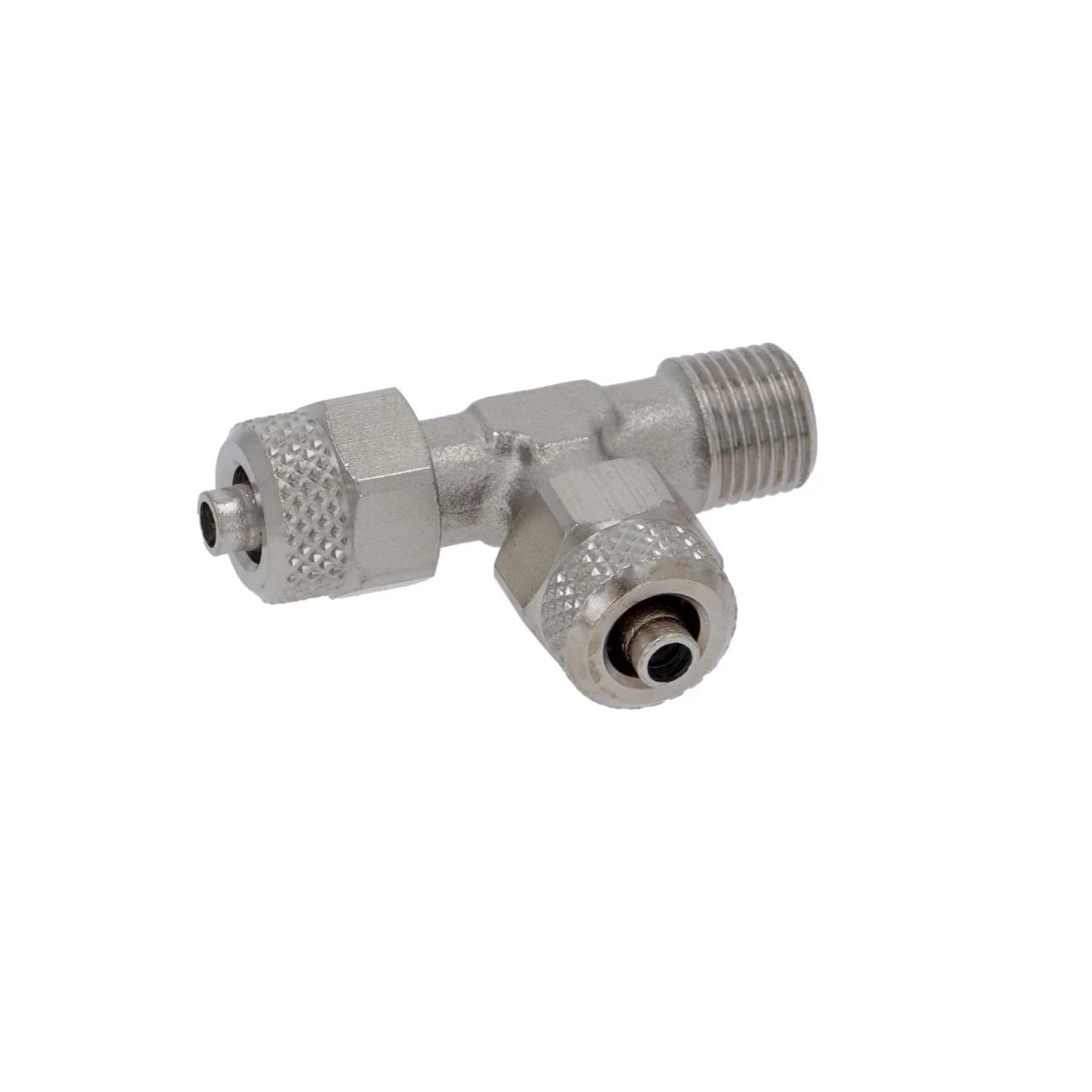 1/8" M x 6/4mm Compression Barb Tee Fitting — Catalog Product