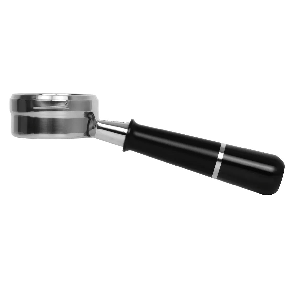 Pesado Stainless Steel Bottomless Hybrid Portafilter (5.0mm) - Black / Black — Basket