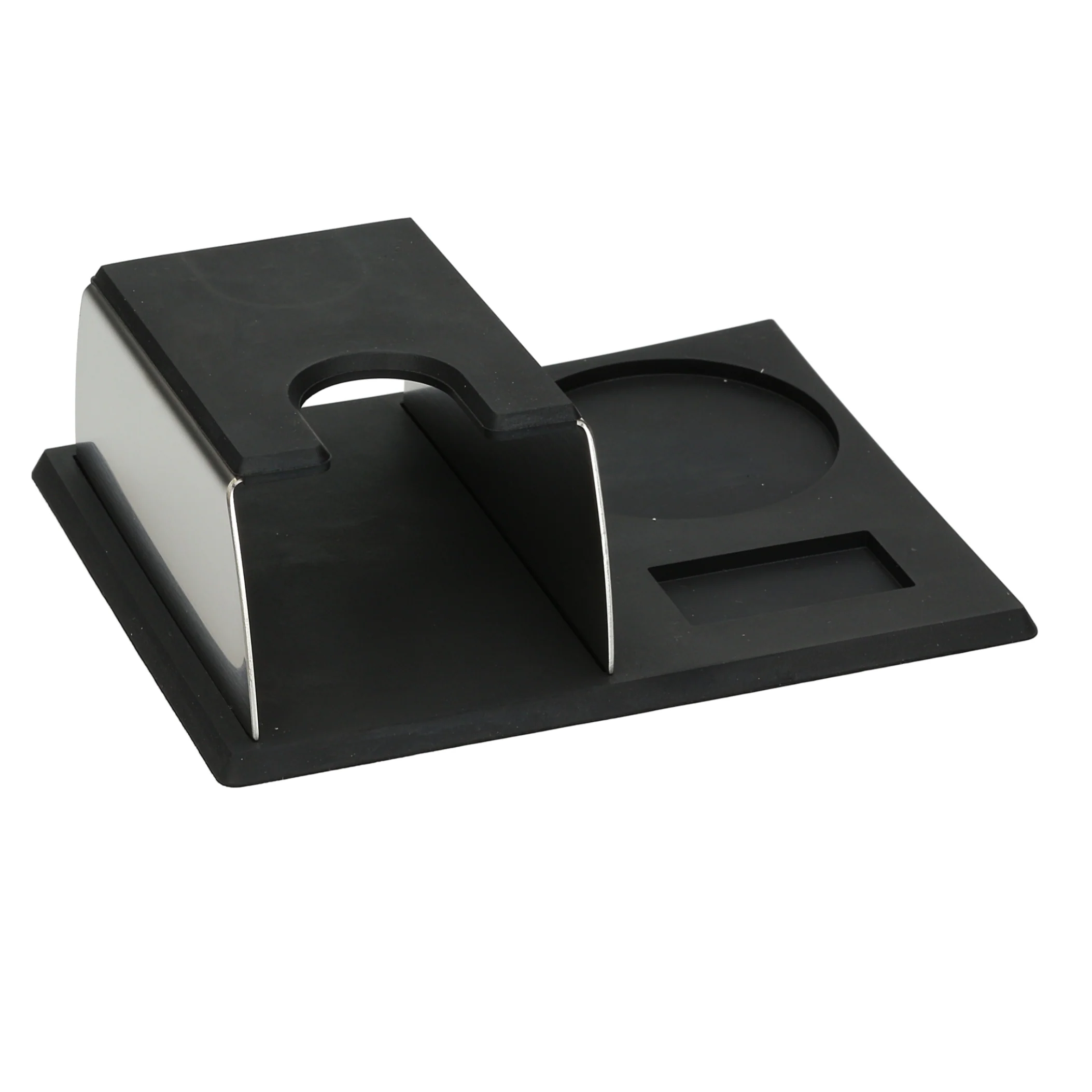 Motta Stainless Steel Tamp Stand With Rubber Base And Tamp Rest — Catalog Product