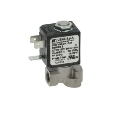 110/120V 1/8" F x 1/8" F Two-Way CEME Solenoid — Bar